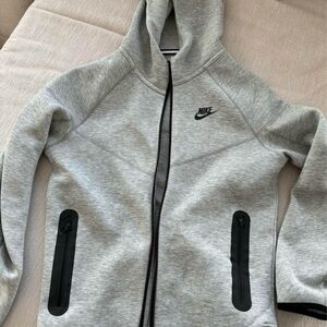 Nike Tech Gray Zip-Up Hoodie Youth